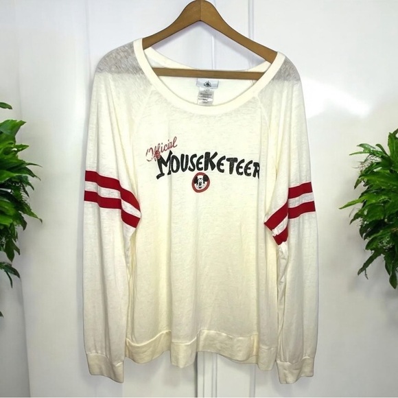 Disney Parks Official Mouseketeer Graphic Spell Out Raglan Long Sleeve Shirt - Picture 1 of 10